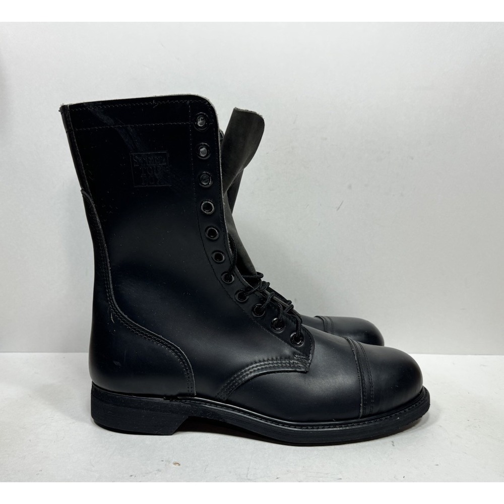 Vintage US Military Issue Combat Para-Trooper Jump Boots Mens Size 12 R Black